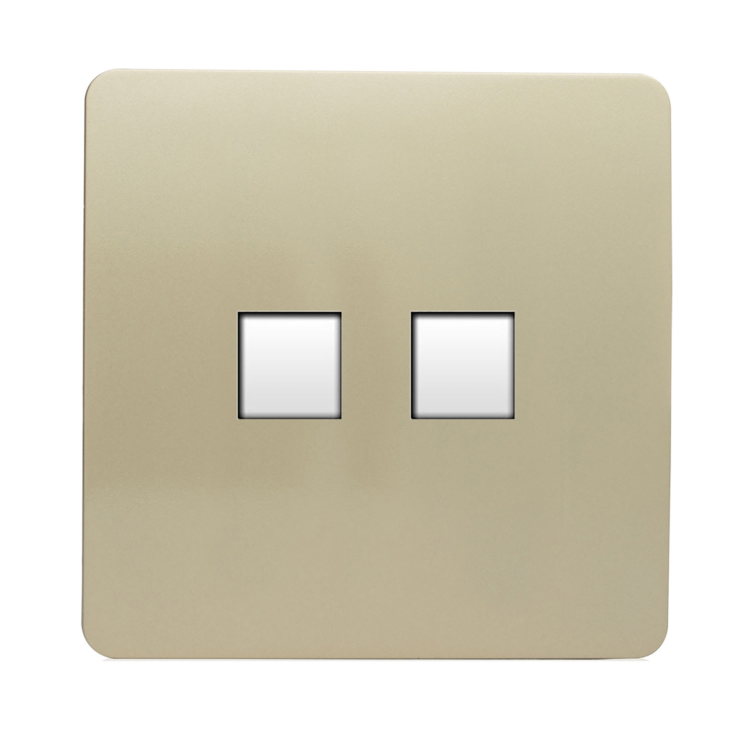 ART-2PCGO  Twin PC Ethernet Cat 5/6 Data Outlet Champagne Gold